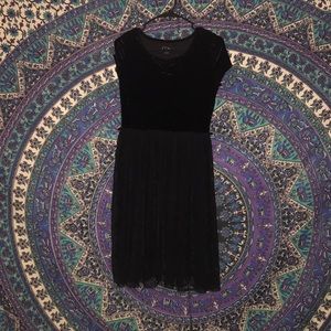 Black velvet dress